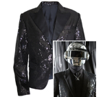 Daft Punk Sparkling Black Sequin Jacket - Phase 2 - Click Image to Close